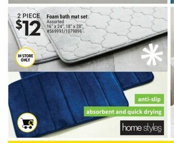 Giant Tiger Foam Bath Mat Set offer