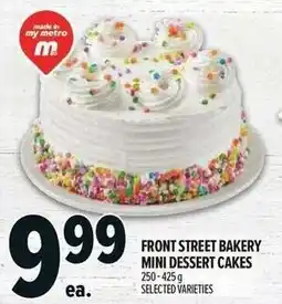 Metro Front street bakery mini dessert cakes offer