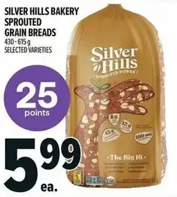 Metro Silver hills bakery sprouted grain breads offer