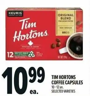 Metro Tim hortons coffee capsules offer