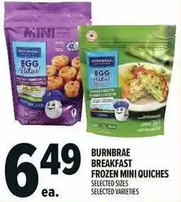 Metro Burnbrae breakfast frozen mini quiches offer