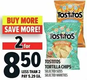 Metro Tostitos tortilla chips offer