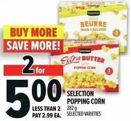 Metro Selection popping corn offer