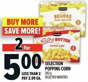 Metro Selection popping corn offer