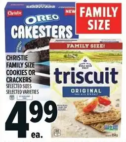 Metro Christie family size cookies or crackers offer