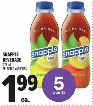 Metro Snapple beverage offer