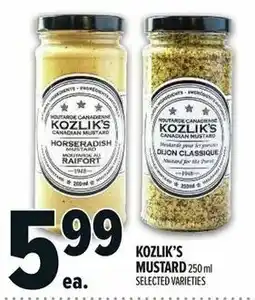 Metro Kozlik's mustard offer