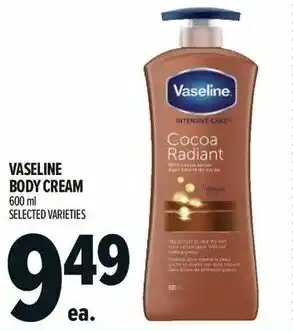 Metro Vaseline body cream offer