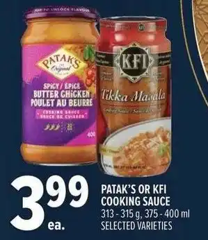 Metro Patak's or kfi cooking sauce offer