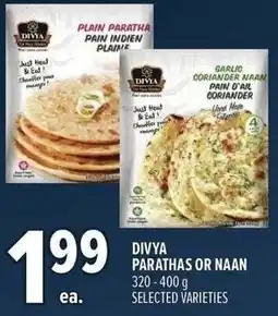 Metro Divya parathas or naan offer