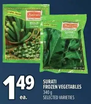 Metro Surati frozen vegetables offer