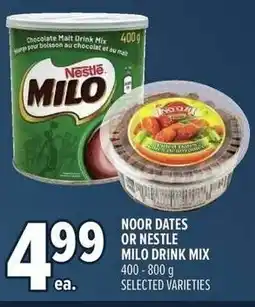 Metro Noor dates or nestle milo drink mix offer