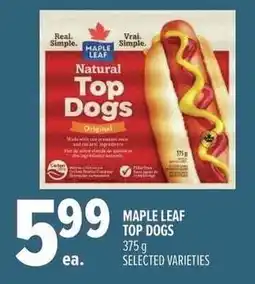 Metro Maple leaf top dogs offer