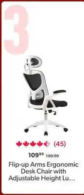 Shopper+ Flip-up Arms Ergonomic Desk Chair with Adjustable Height Lu offer