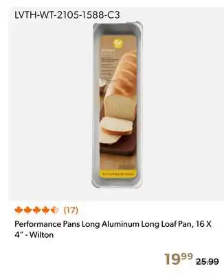 Shopper+ Performance Pans Long Aluminum Long Loaf Pan, 16 X 4 - Wilton offer