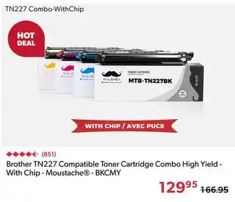 Shopper+ Moustache Brother TN227 Compatible Toner Cartridge Combo High Yield - With Chip offer