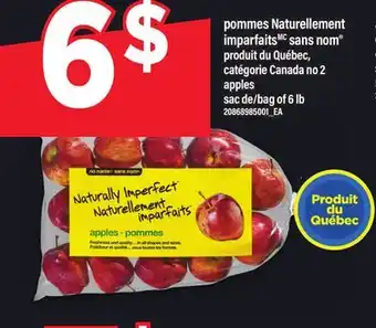 Maxi POMMES NATURELLEMENT IMPARFAITS SANS NOM , apples sac de 6 lb offer