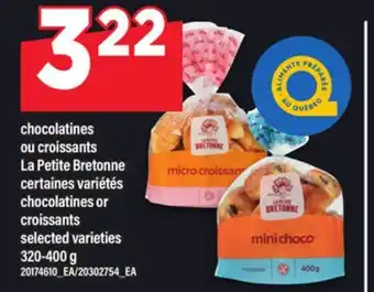 Maxi CHOCOLATINES OU CROISSANTS LA PETITE BRETONNE, 320-400 g offer