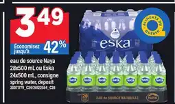 Maxi EAU DE SOURCE NAYA 28X500 ML OU ESKA, 24X500 ML offer