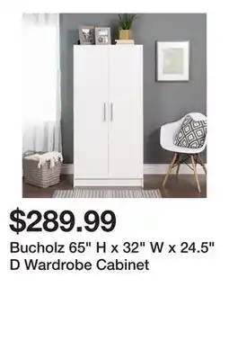 Wayfair Bucholz 65 H x 32 W x 24.5 D Wardrobe Cabinet offer