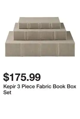 Wayfair Kepir 3 Piece Fabric Book Box Set offer