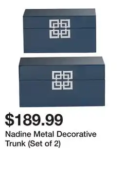 Wayfair Nadine Metal Decorative Trunk (Set of 2) offer