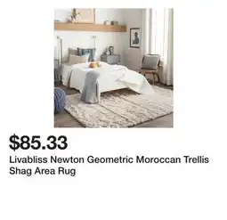 Bed Bath & Beyond Livabliss Newton Geometric Moroccan Trellis Shag Area Rug offer