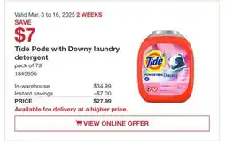 Costco Tide Pods with Downy Laundry Detergent offer