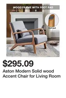 Bed Bath & Beyond Aston Modern Solid wood Accent Chair for Living Room offer