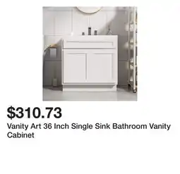 Bed Bath & Beyond Vanity Art 36 Inch Single Sink Bathroom Vanity Cabinet offer