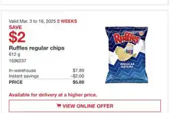 Costco Ruffles regular chips offer