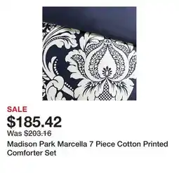 Bed Bath & Beyond Madison Park Marcella 7 Piece Cotton Printed Comforter Set offer