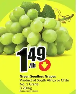 FreshCo Green Seedless Grapes offer