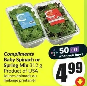 FreshCo Compliments Baby Spinach or Spring Mix offer