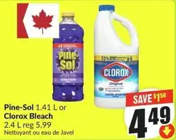 FreshCo Pine-Sol or Clorox Bleach offer