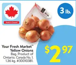 Walmart Your Fresh Market Yellow Onions offer