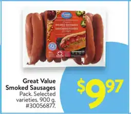 Walmart Great Value Smoked Sausages offer