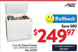 Walmart 7 cu. ft. Chest Freezer offer