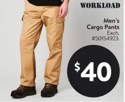 Walmart Men's Cargo Pants offer