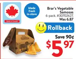 Walmart Brar's Vegetable Samosas offer