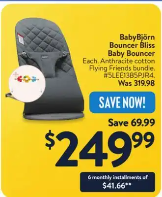 Walmart BabyBjorn Bouncer Bliss Baby Bouncer offer