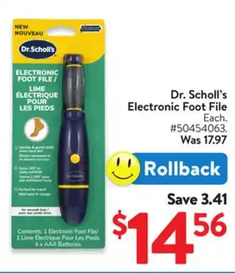 Walmart Dr. Scholl's Electronic Foot File offer