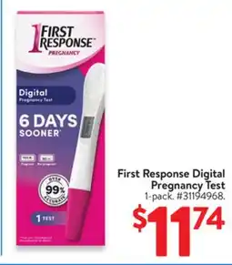 Walmart First Response Digital Pregnancy Test offer