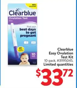 Walmart Clearblue Easy Ovulation Test Kit offer