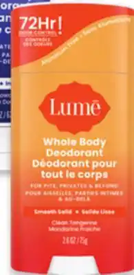 Walmart Lume Whole Body Deodorant Stick offer