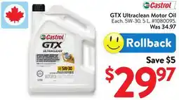 Walmart GTX Ultraclean Motor Oil offer