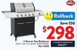 Walmart 5-Burner Gas Barbecue offer