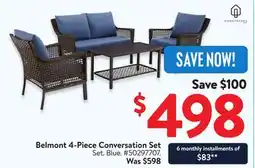 Walmart Belmont 4-Piece Conversation Set offer