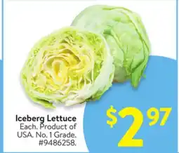 Walmart Iceberg Lettuce offer