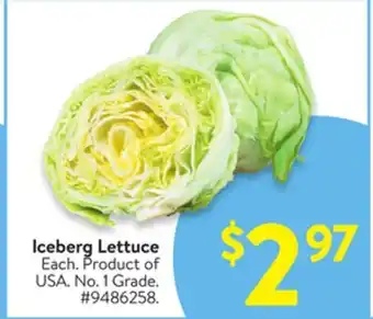 Walmart Iceberg Lettuce offer